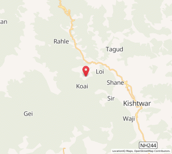 Map of Drubil, Kashmir
