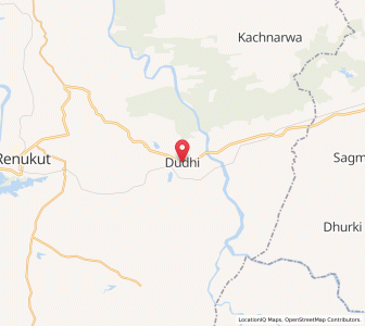 Map of Dudhi, Uttar Pradesh