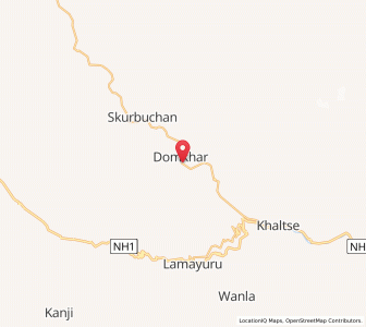 Map of Dumkhar, Kashmir