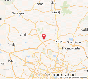 Map of Dundigal, Andhra Pradesh