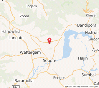 Map of Dur, Kashmir