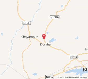 Map of Duraha, Madhya Pradesh
