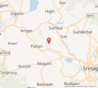 Map of Dusilpur, Kashmir