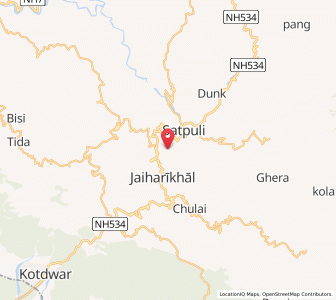 Map of Dyudali, Uttarakhand