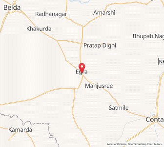 Map of Egra, West Bengal