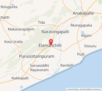 Map of Elamanchili, Andhra Pradesh