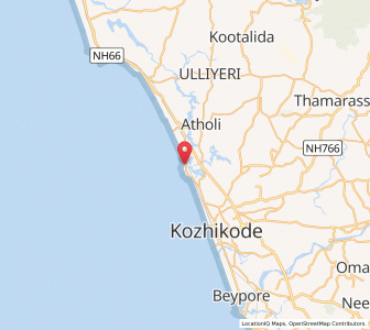Map of Elattur, Kerala