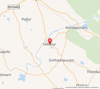 Map of Ellanuru, Andhra Pradesh