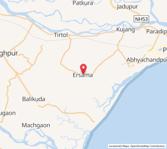 Map of Ersama, Odisha