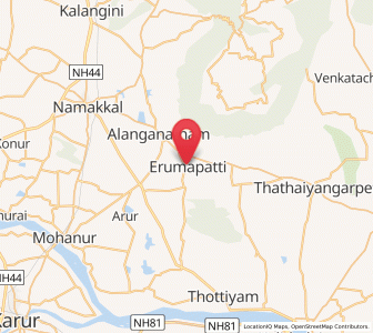 Map of Erumaippatti, Tamil Nadu