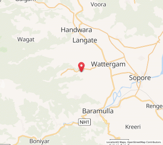 Map of Fagipur, Kashmir
