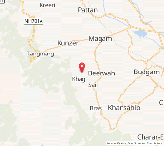 Map of Fajapur, Kashmir