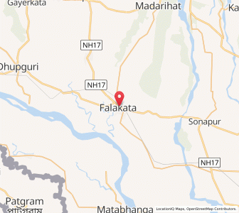 Map of Falakata, West Bengal