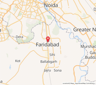 Map of Faridabad, Haryana