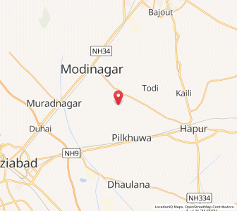 Map of Faridnagar, Uttar Pradesh