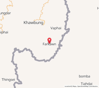 Map of Farkawn, Mizoram