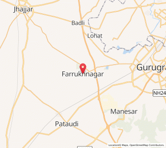 Map of Farrukhnagar, Haryana