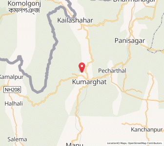 Map of Fatikrai, Tripura