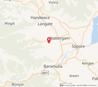 Map of Fidarpur, Kashmir