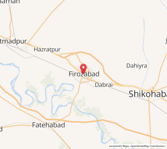 Map of Firozabad, Uttar Pradesh