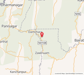 Map of Gabaichara, Tripura