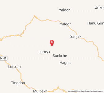 Map of Gachu, Kashmir