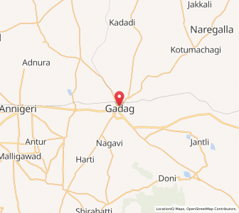Map of Gadag, Karnataka