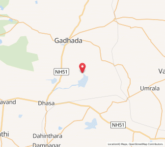 Map of Gadhali, Gujarat