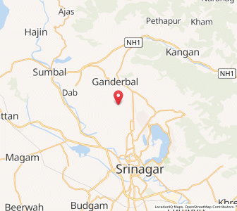 Map of Gadurah, Kashmir