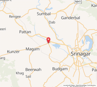 Map of Gagharpur, Kashmir