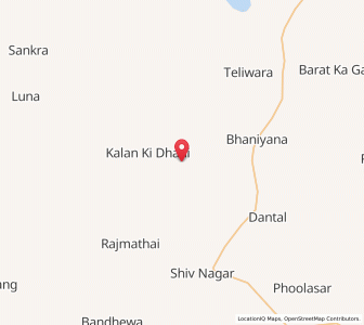 Map of Gaje Singh Ki Dhani, Rajasthan