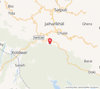 Map of Gajwar, Uttarakhand