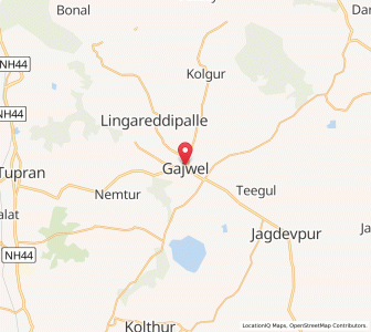 Map of Gajwel, Andhra Pradesh