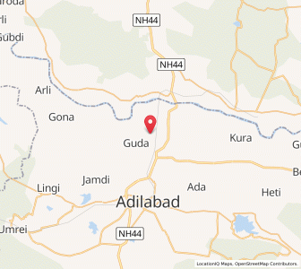 Map of Gamar Khurd, Andhra Pradesh