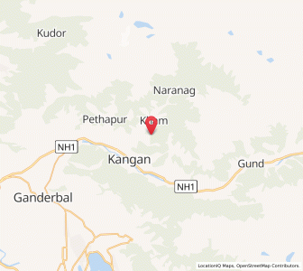 Map of Gamarg, Kashmir