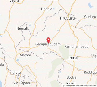 Map of Gampalagudem, Andhra Pradesh