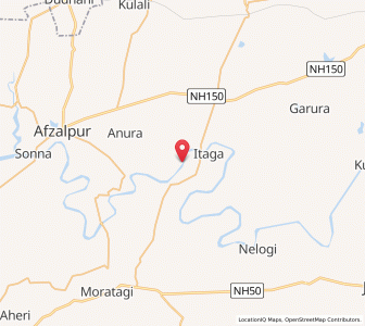 Map of Ganagapur, Karnataka
