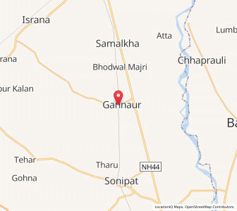 Map of Ganaur, Haryana