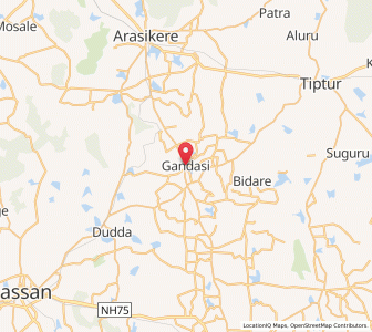 Map of Gandasi, Karnataka