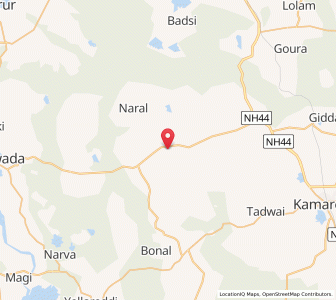 Map of Gandhari, Andhra Pradesh