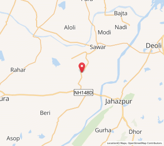 Map of Gandher, Rajasthan