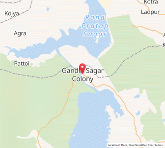 Map of Gandhisagar Colony, Madhya Pradesh