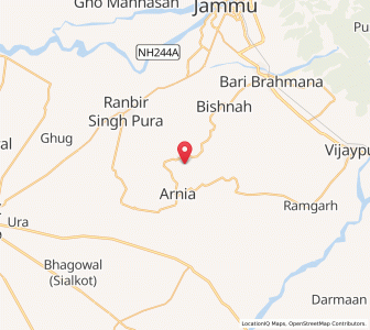 Map of Gandli, Kashmir