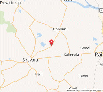 Map of Ganekal, Karnataka