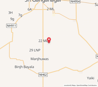 Map of Ganeshgarh, Rajasthan