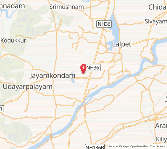 Map of Gangaikondapuram, Tamil Nadu