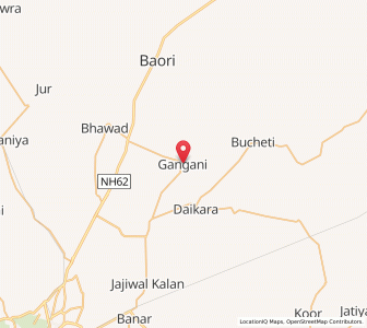 Map of Gangani, Rajasthan