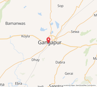 Map of Gangāpur, Rajasthan