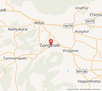 Map of Gangavalli, Tamil Nadu