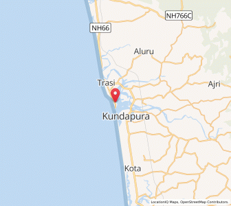 Map of Gangolli, Karnataka